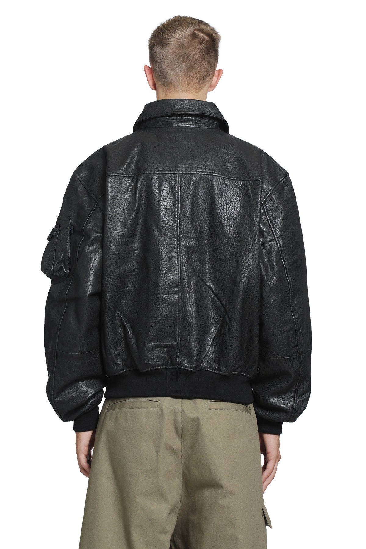 ALPHA INDUSTRIES CWU-36/P Leather UV Loose Bomber Jacket man