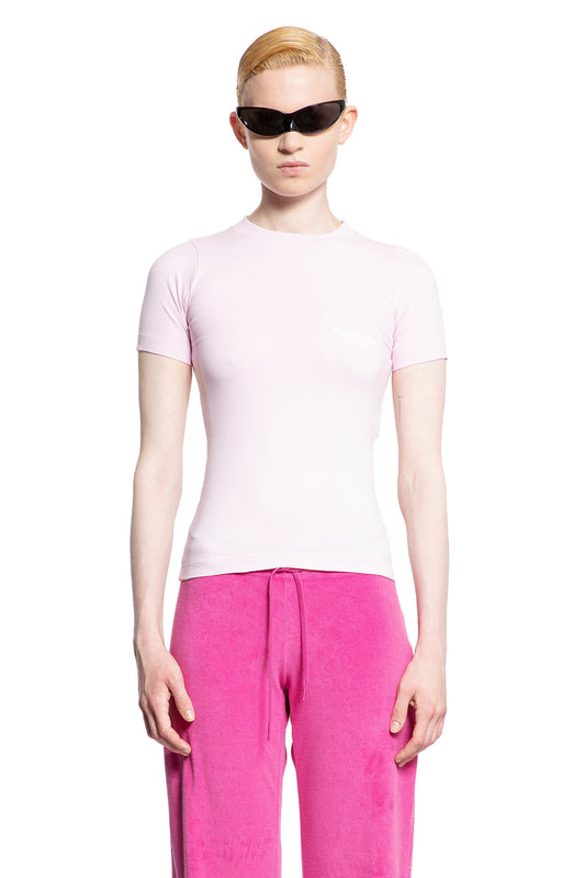 BALENCIAGA WOMAN PINK T-SHIRTS & TANK TOPS