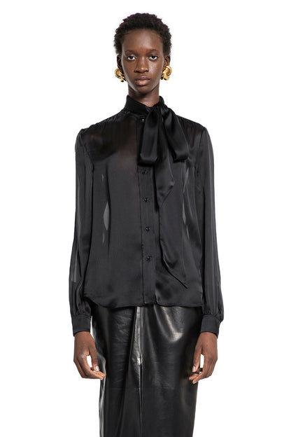 SAINT LAURENT WOMAN BLACK SHIRTS