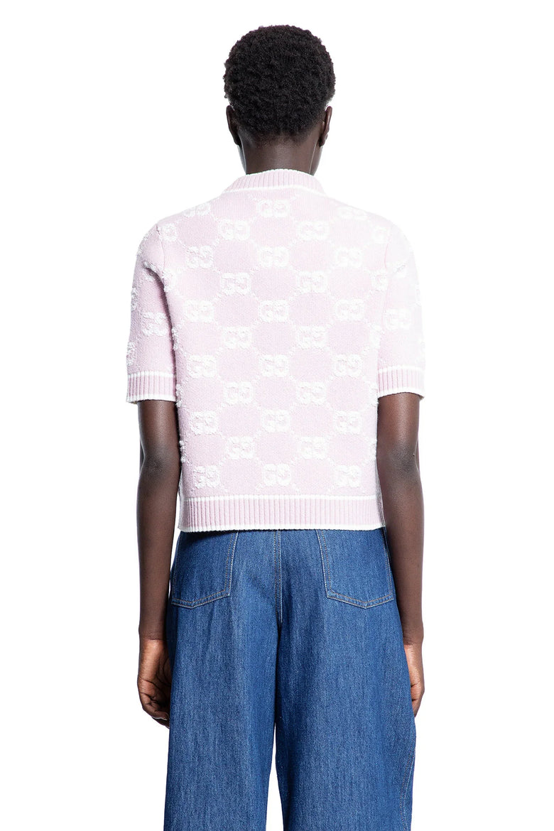 GUCCI GG Wool Bouclé Knit Short Sleeve Top woman