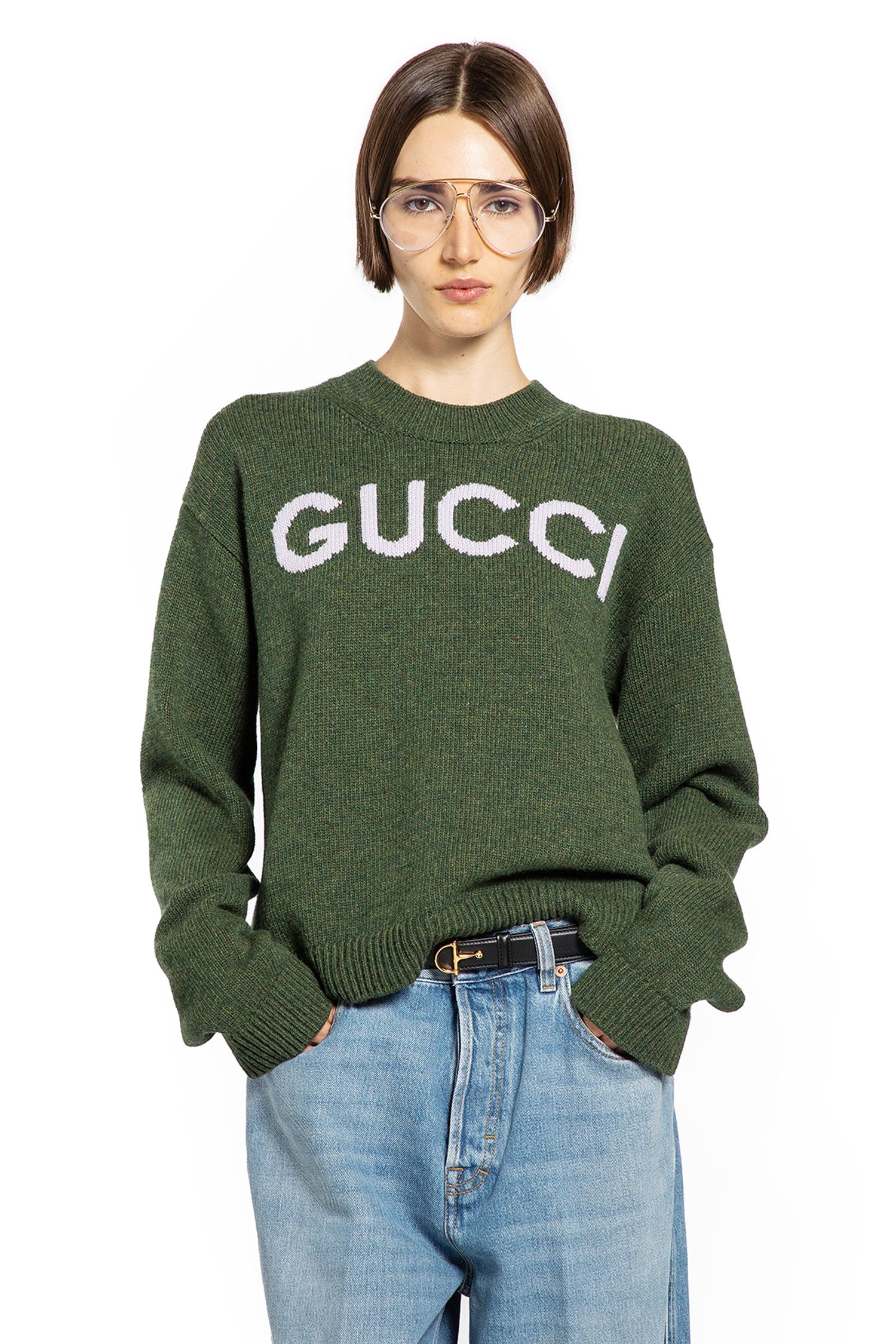 Intarsia Wool Sweater