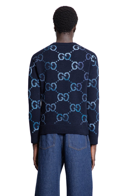 GUCCI MAN BLUE KNITWEAR