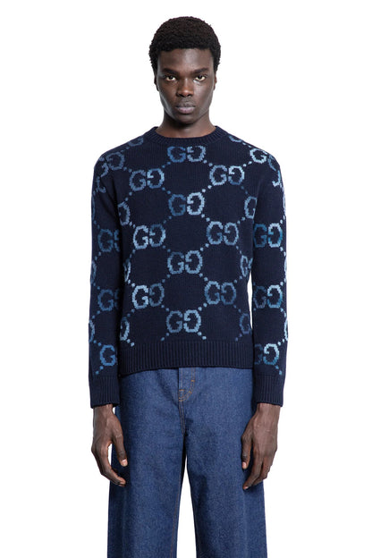 GUCCI MAN BLUE KNITWEAR