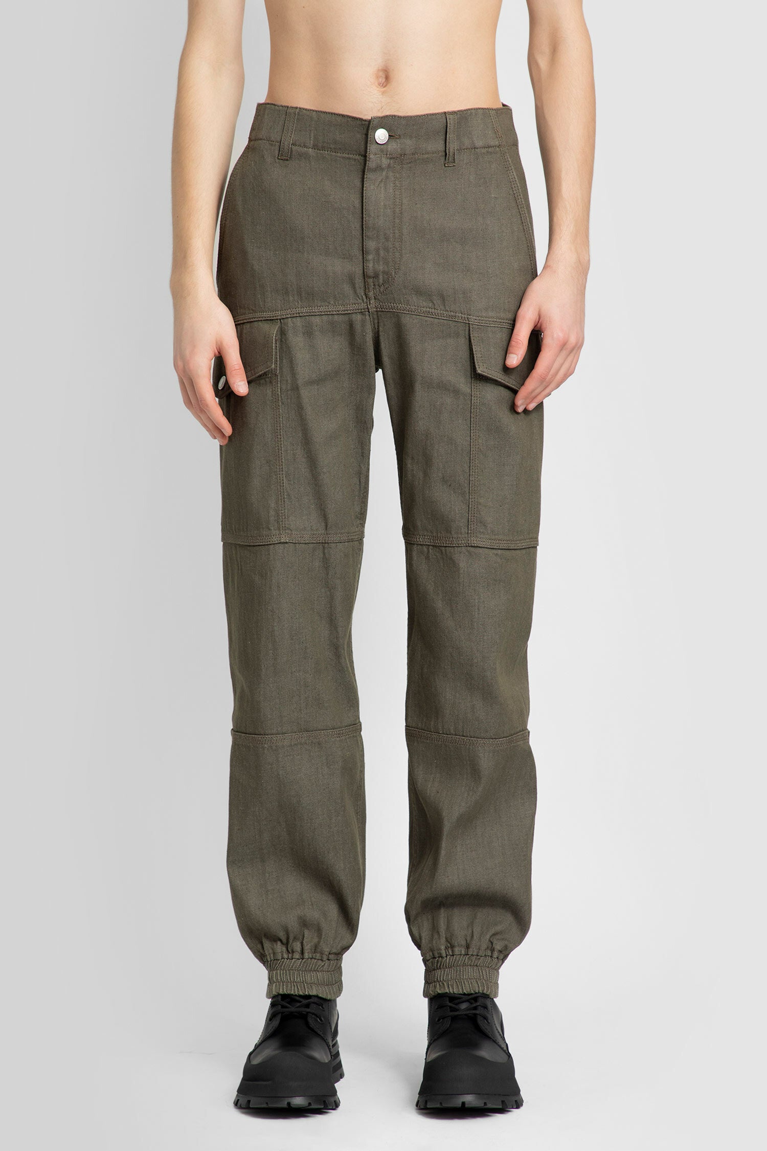 ALEXANDER MCQUEEN MAN GREEN TROUSERS