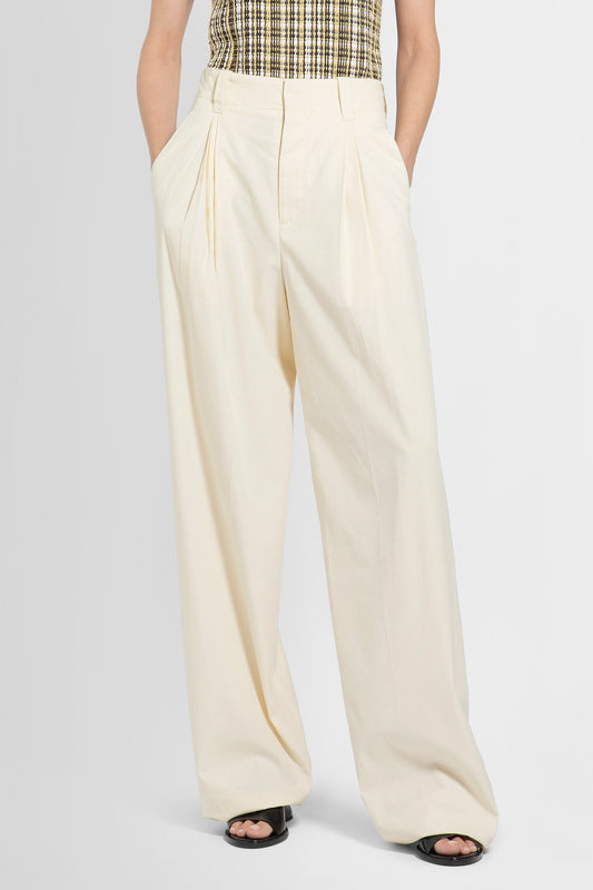 BOTTEGA VENETA WOMAN BEIGE TROUSERS