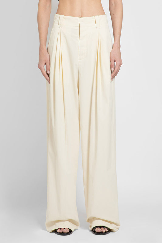 BOTTEGA VENETA WOMAN BEIGE TROUSERS