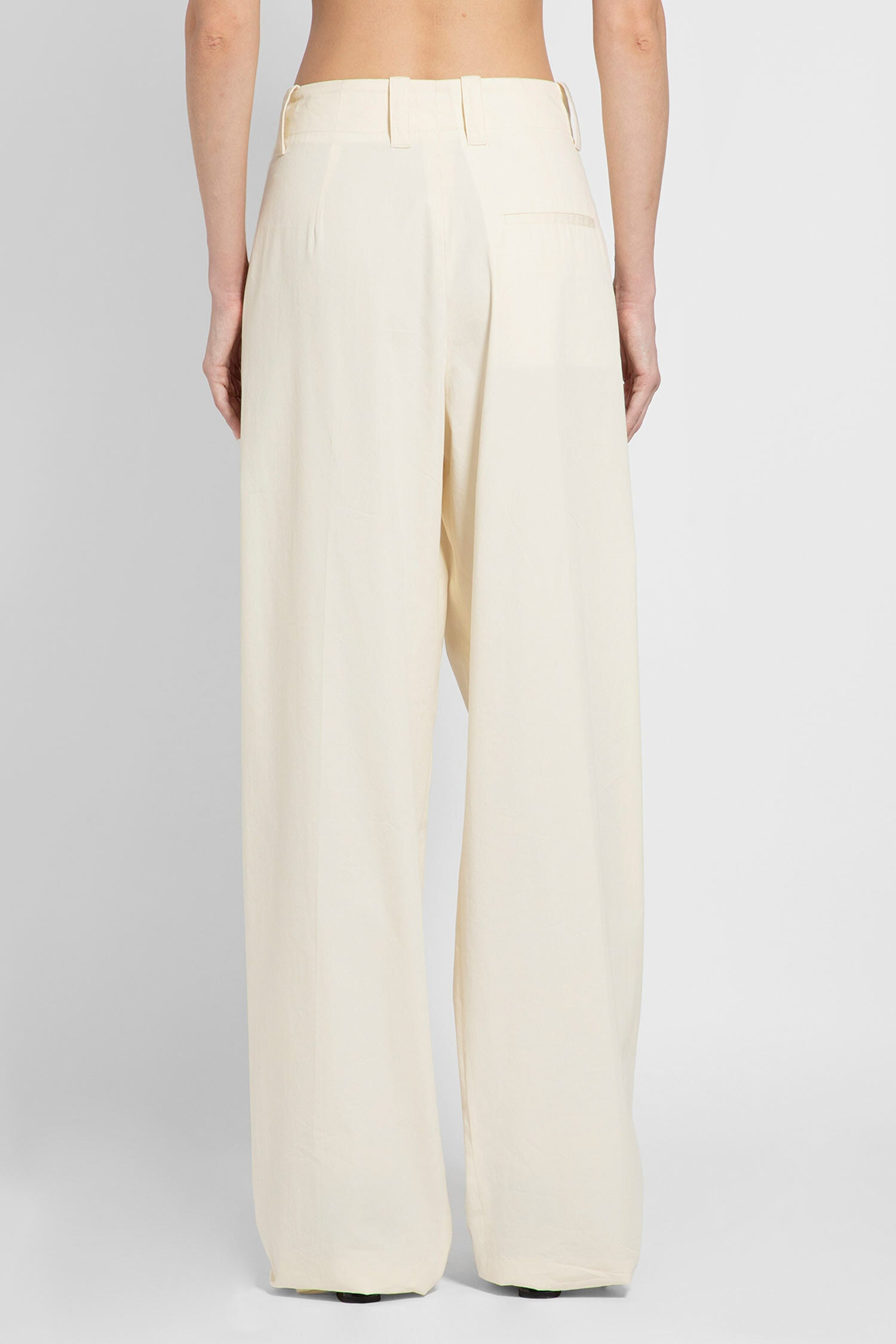 BOTTEGA VENETA WOMAN BEIGE TROUSERS