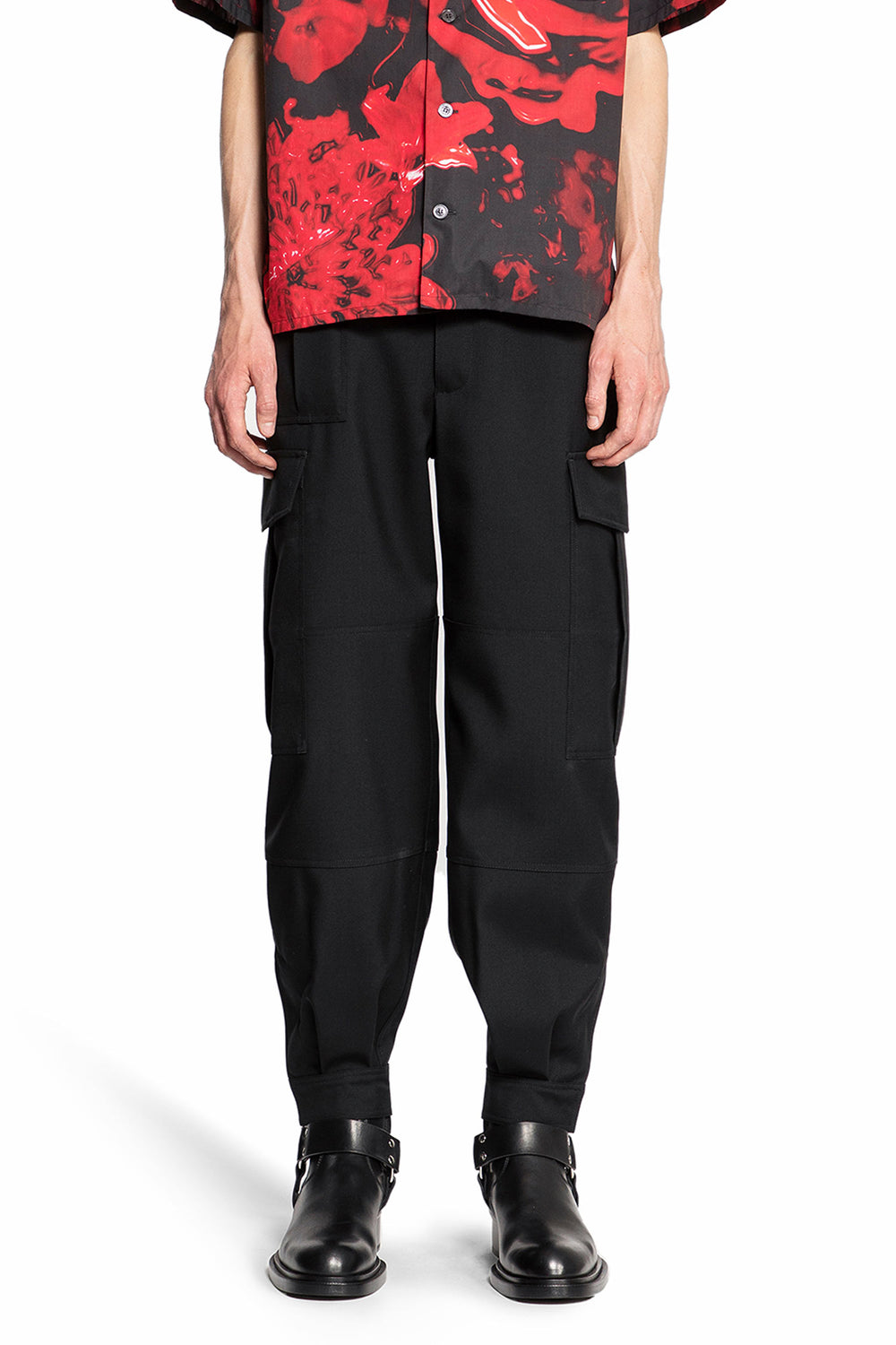 ALEXANDER MCQUEEN MAN BLACK TROUSERS