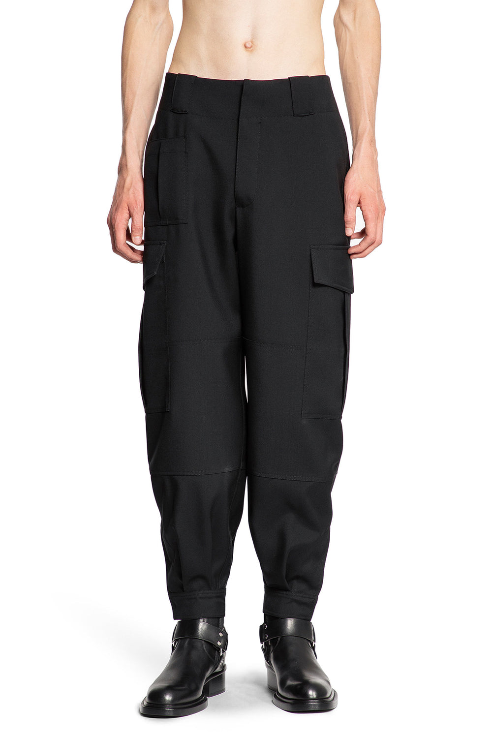 ALEXANDER MCQUEEN MAN BLACK TROUSERS