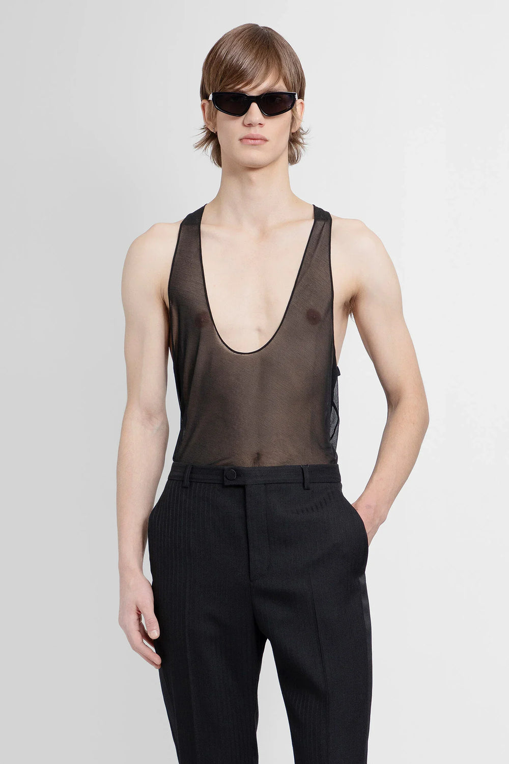 SAINT LAURENT MAN BLACK T-SHIRTS & TANK TOPS - Antonioli.eu