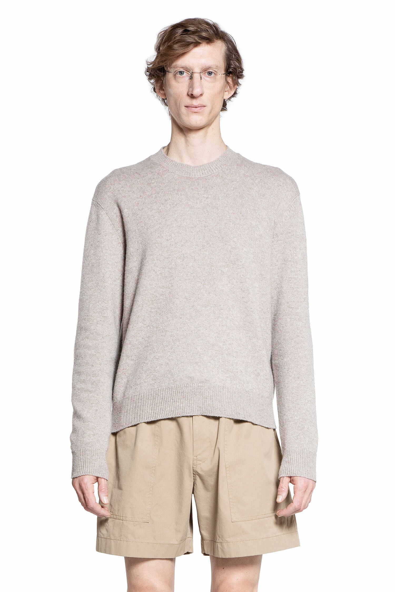 BOTTEGA VENETA MAN BEIGE KNITWEAR