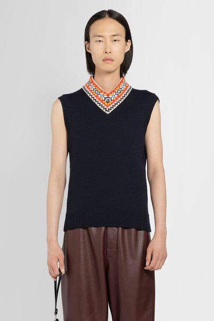 BOTTEGA VENETA MAN BLUE KNITWEAR