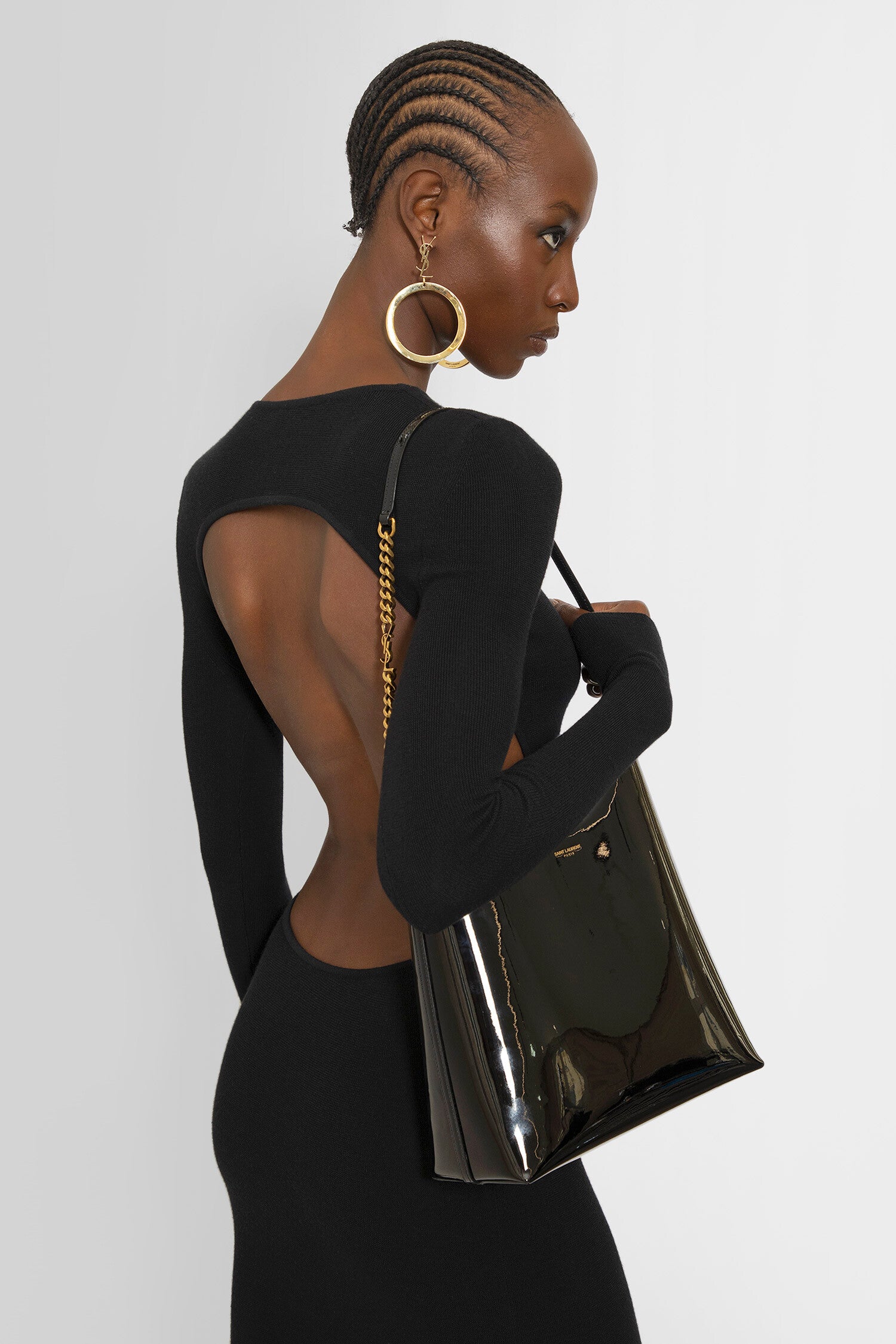 SAINT LAURENT WOMAN BLACK SHOULDER BAGS