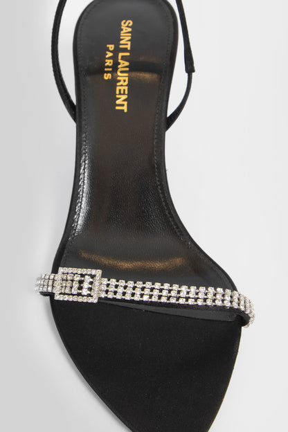 SAINT LAURENT WOMAN BLACK SANDALS