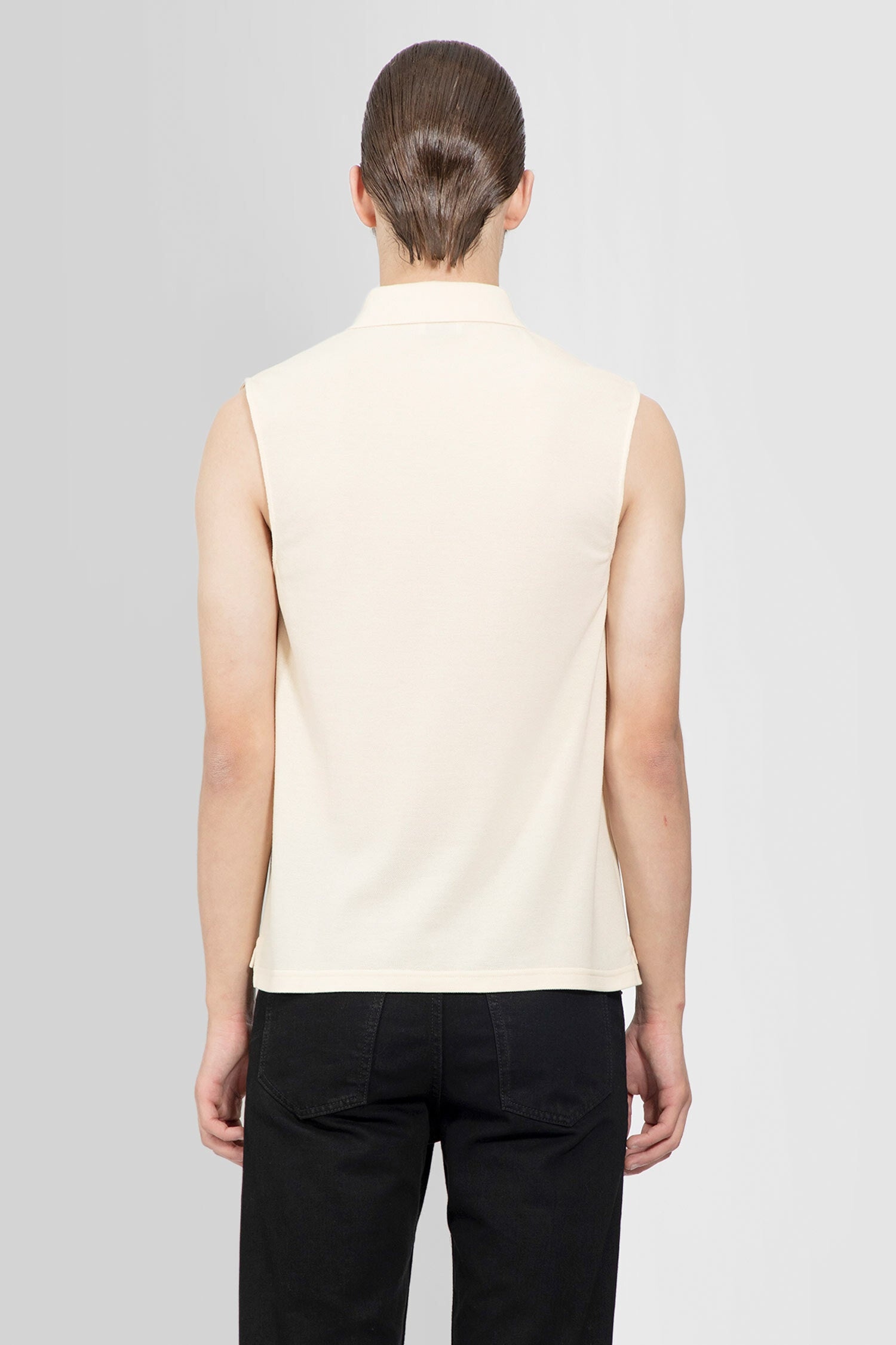 SAINT LAURENT MAN BEIGE T-SHIRTS & TANK TOPS