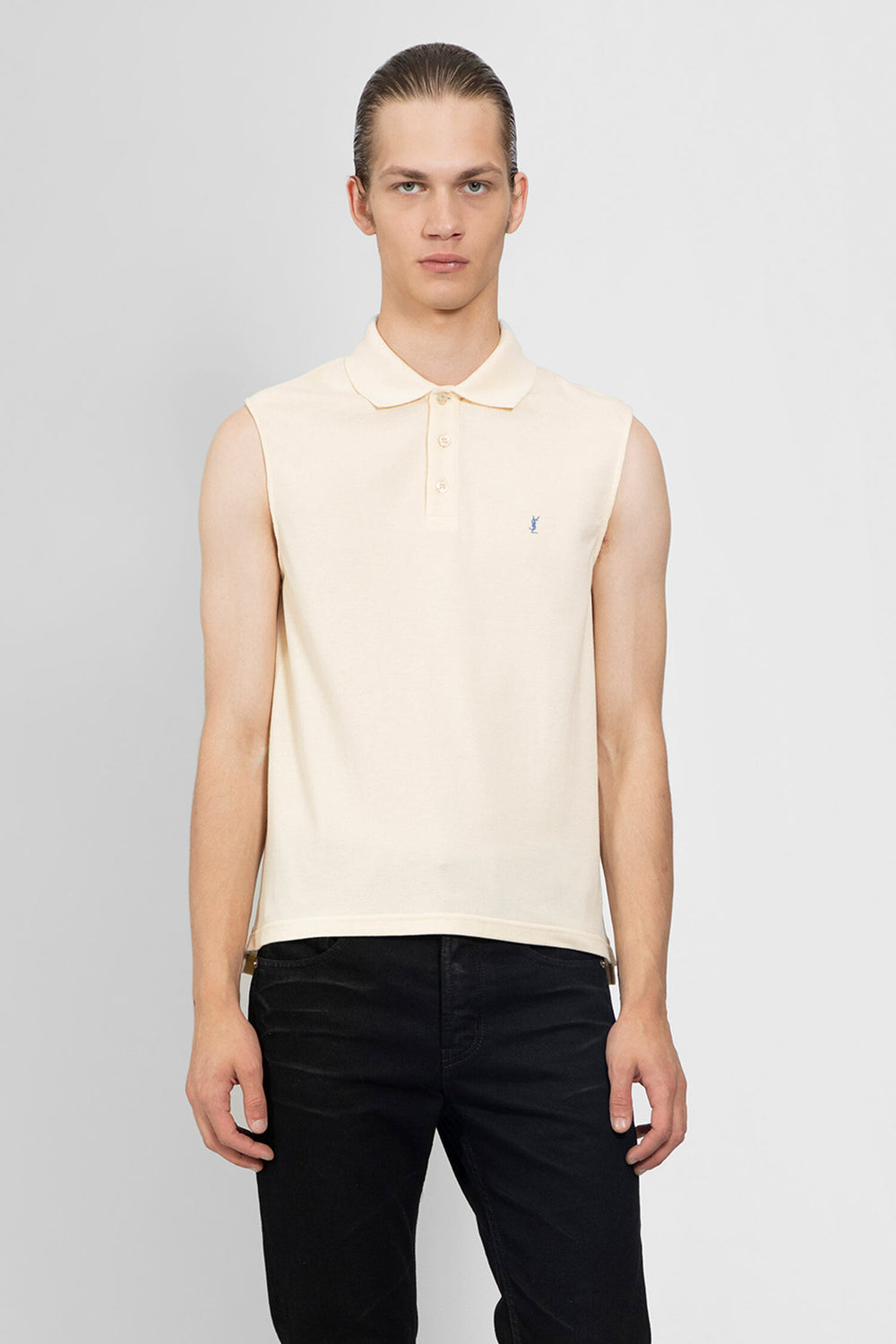 SAINT LAURENT MAN BEIGE T-SHIRTS & TANK TOPS