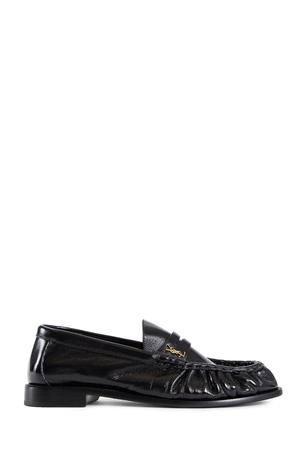 SAINT LAURENT MAN BLACK LOAFERS & FLATS