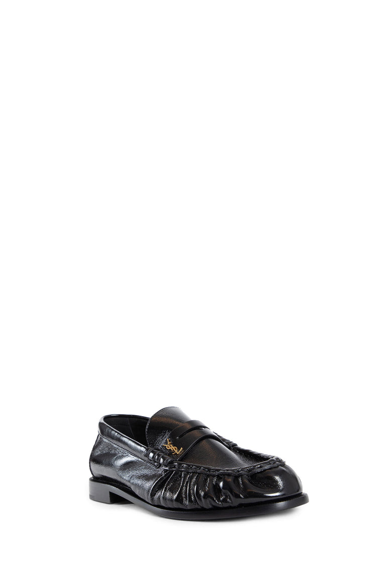 SAINT LAURENT MAN BLACK LOAFERS & FLATS