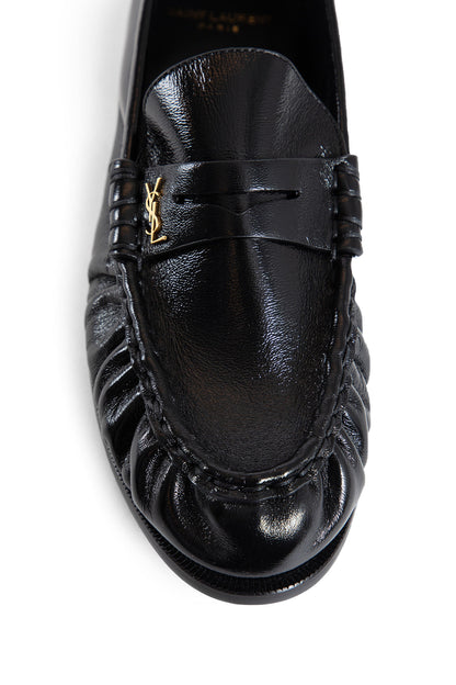 SAINT LAURENT MAN BLACK LOAFERS & FLATS