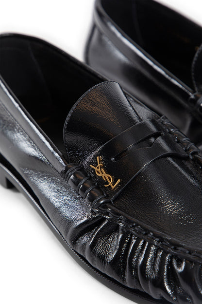 SAINT LAURENT MAN BLACK LOAFERS & FLATS