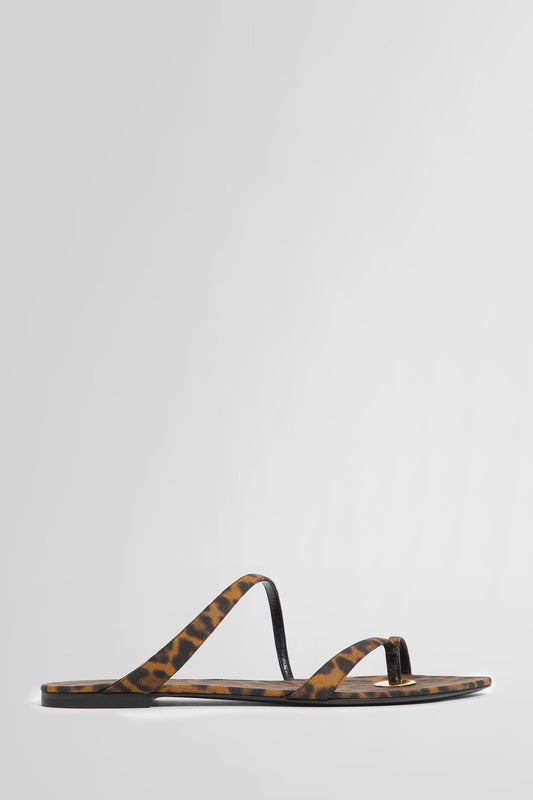 SAINT LAURENT WOMAN ORANGE SANDALS & SLIDES