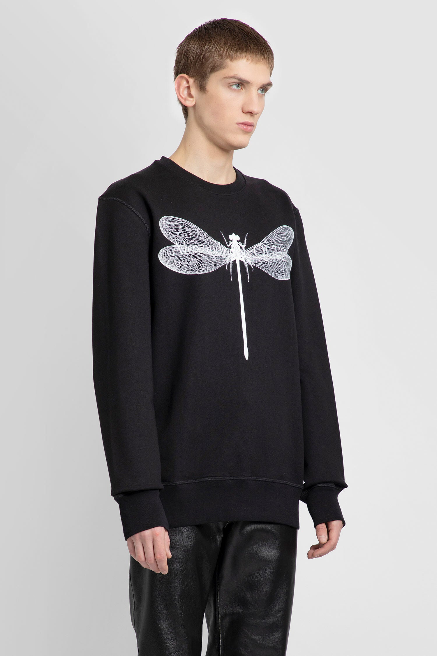 ALEXANDER MCQUEEN MAN BLACK SWEATSHIRTS