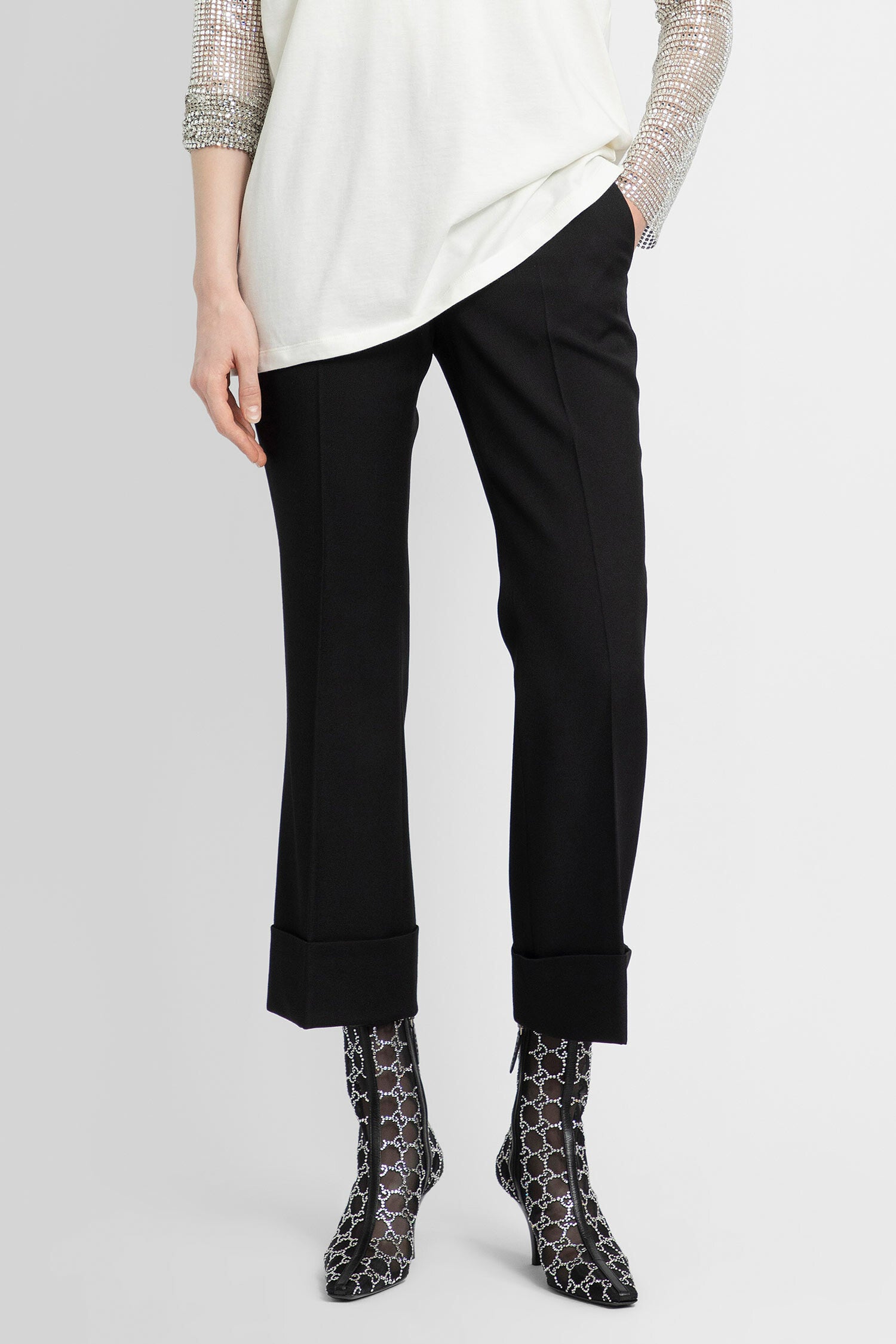 GUCCI WOMAN BLACK TROUSERS