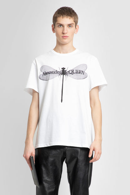 ALEXANDER MCQUEEN MAN WHITE T-SHIRTS & TANK TOPS