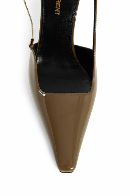 SAINT LAURENT WOMAN GREEN PUMPS