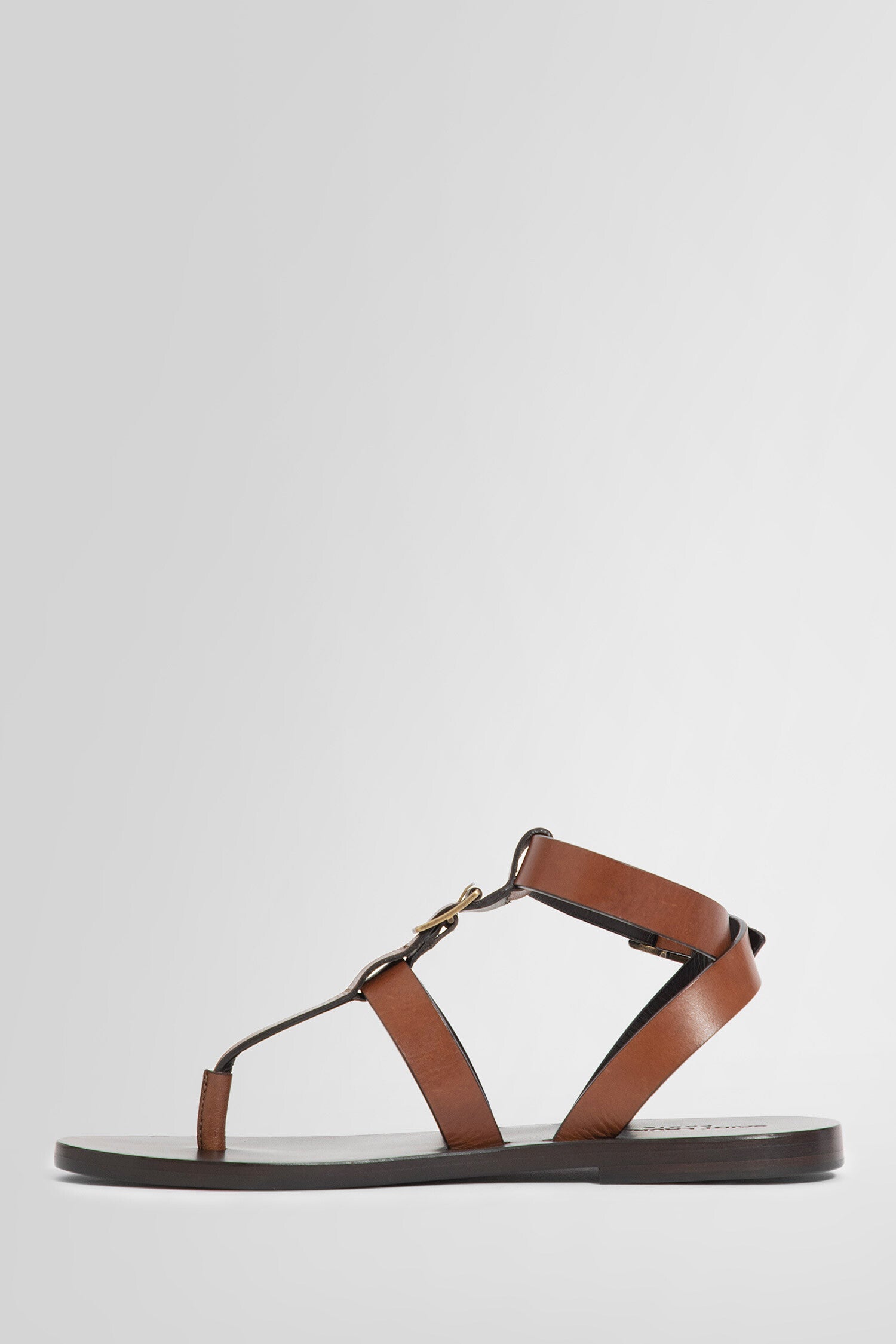 SAINT LAURENT WOMAN BROWN SANDALS