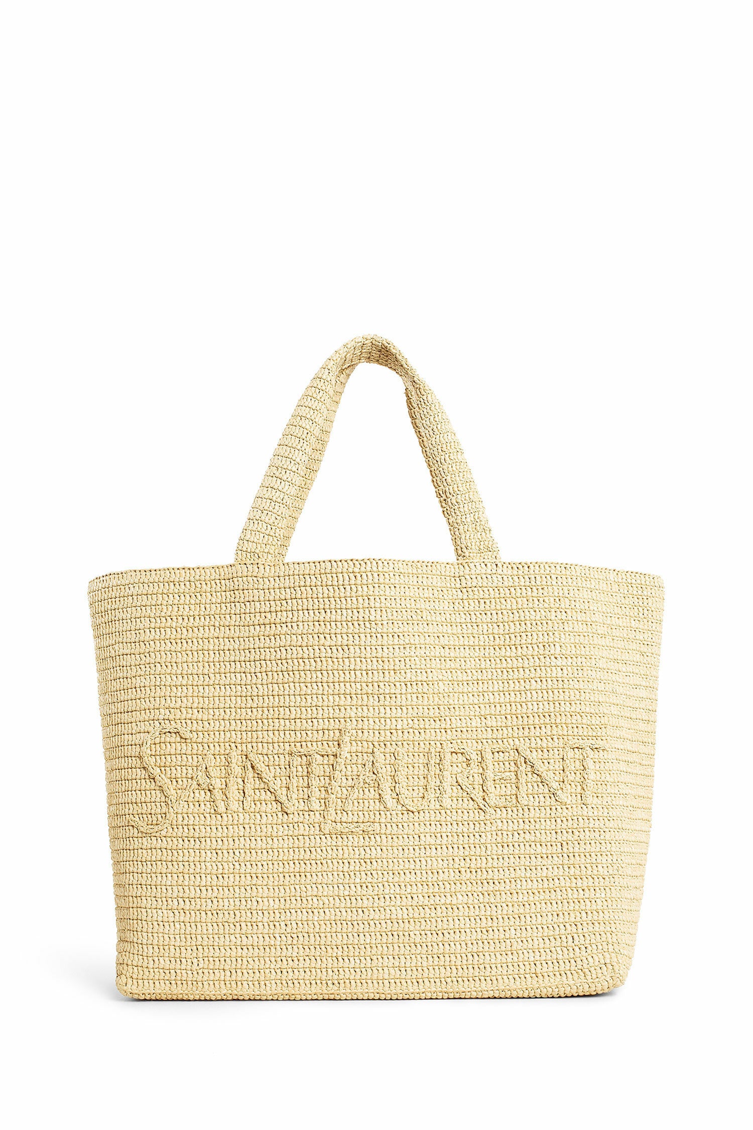 SAINT LAURENT WOMAN BEIGE TOTE BAGS