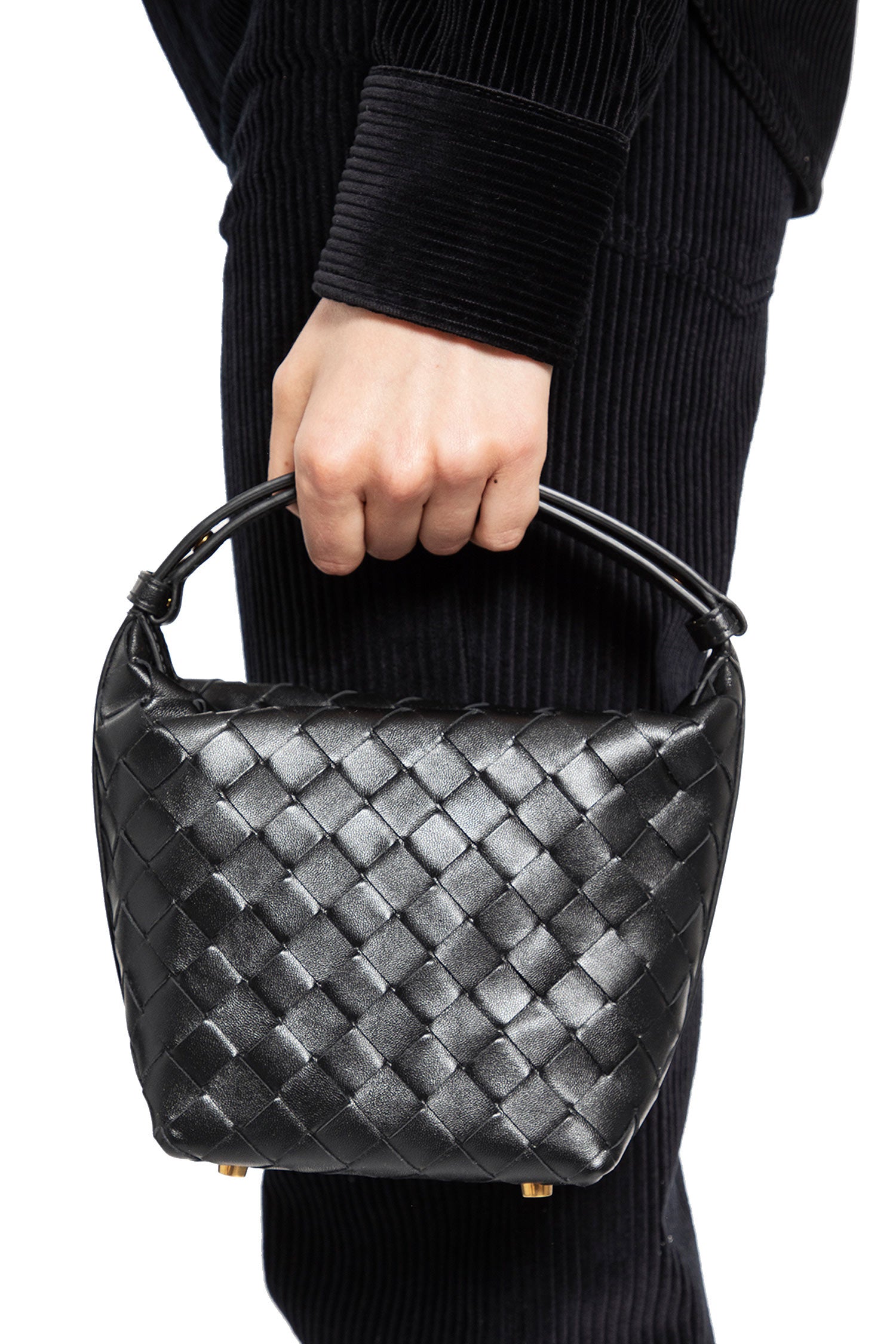 BOTTEGA VENETA WOMAN BLACK TOP HANDLE BAGS