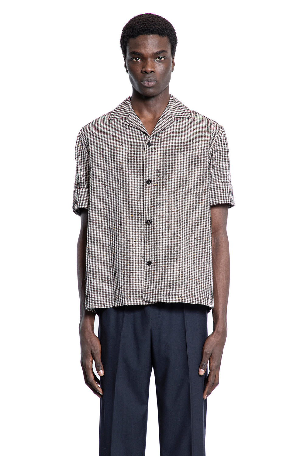 BOTTEGA VENETA MAN BROWN SHIRTS