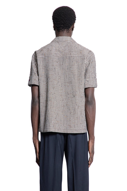 BOTTEGA VENETA MAN BROWN SHIRTS