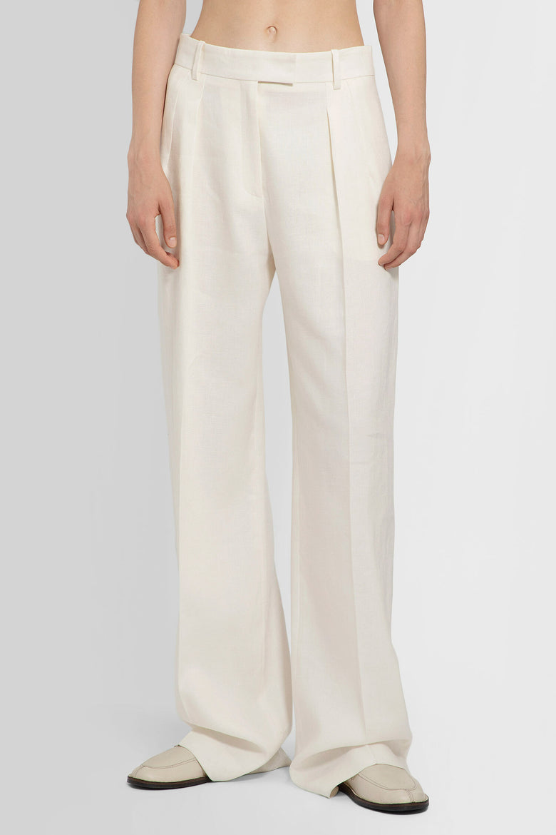 THE ROW WOMAN OFF-WHITE TROUSERS