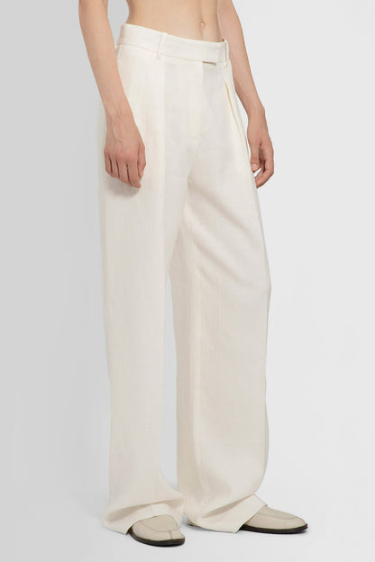 THE ROW WOMAN OFF-WHITE TROUSERS