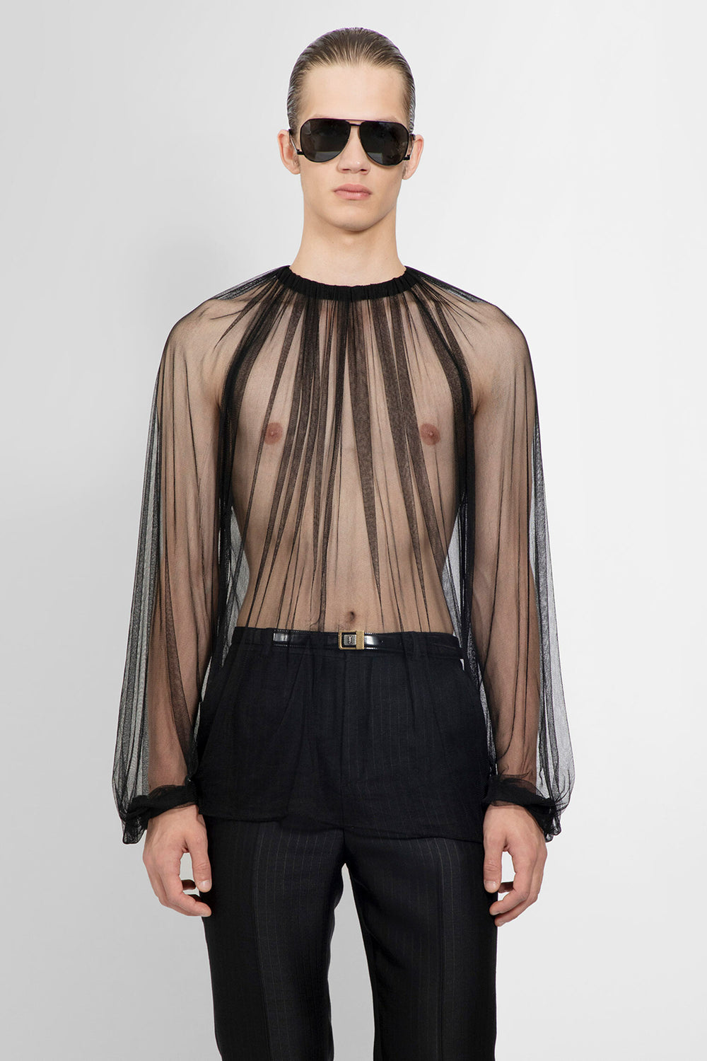 SAINT LAURENT MAN BLACK SHIRTS