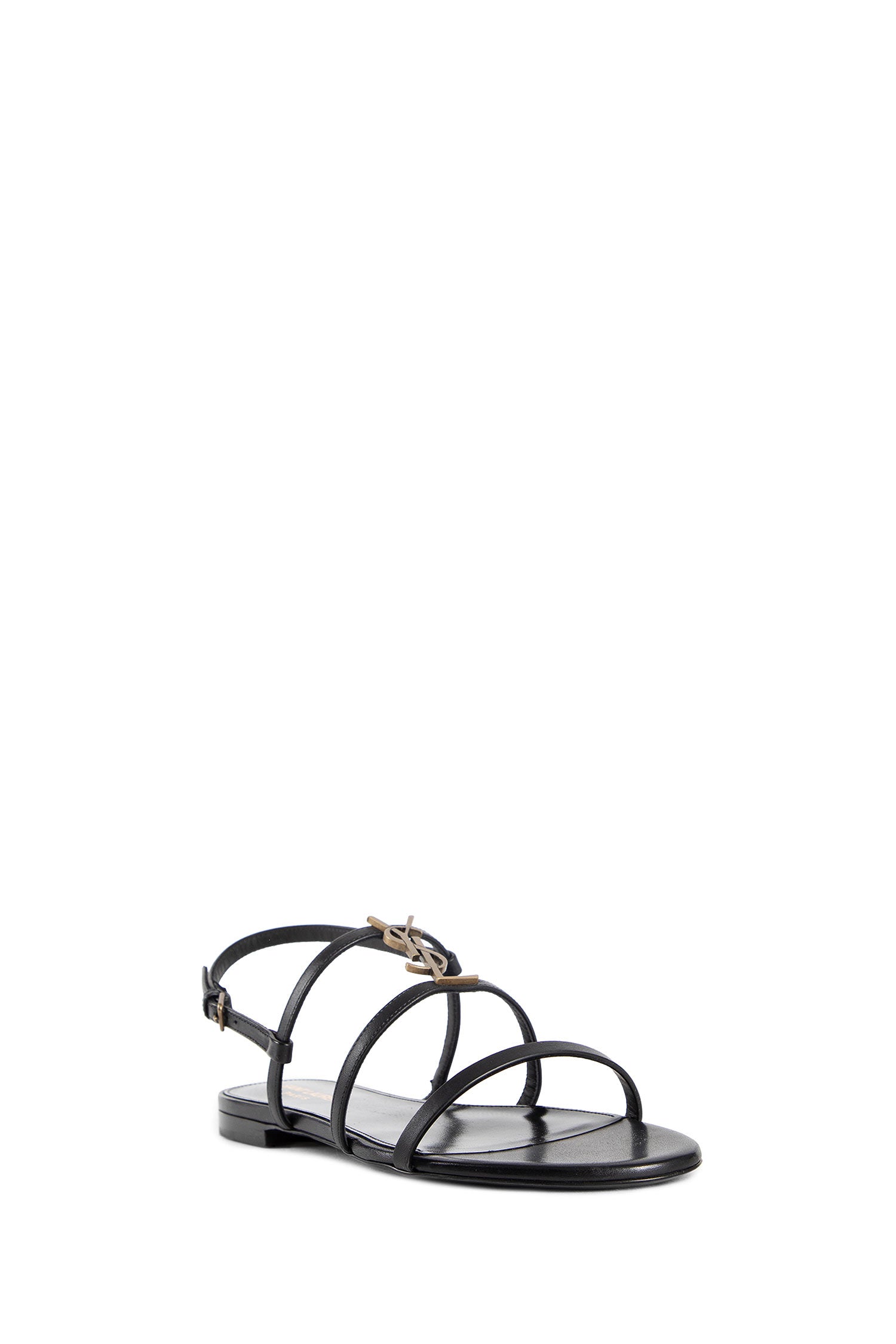 SAINT LAURENT WOMAN BLACK SANDALS & SLIDES