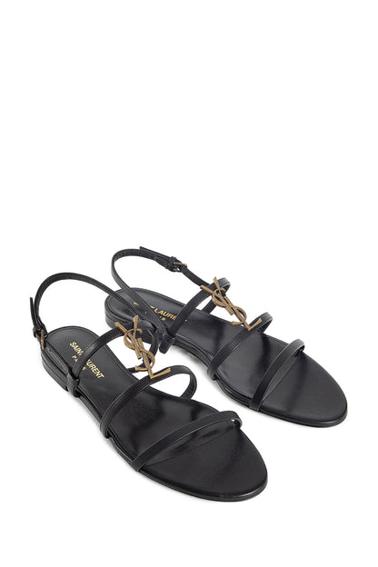 SAINT LAURENT WOMAN BLACK SANDALS & SLIDES