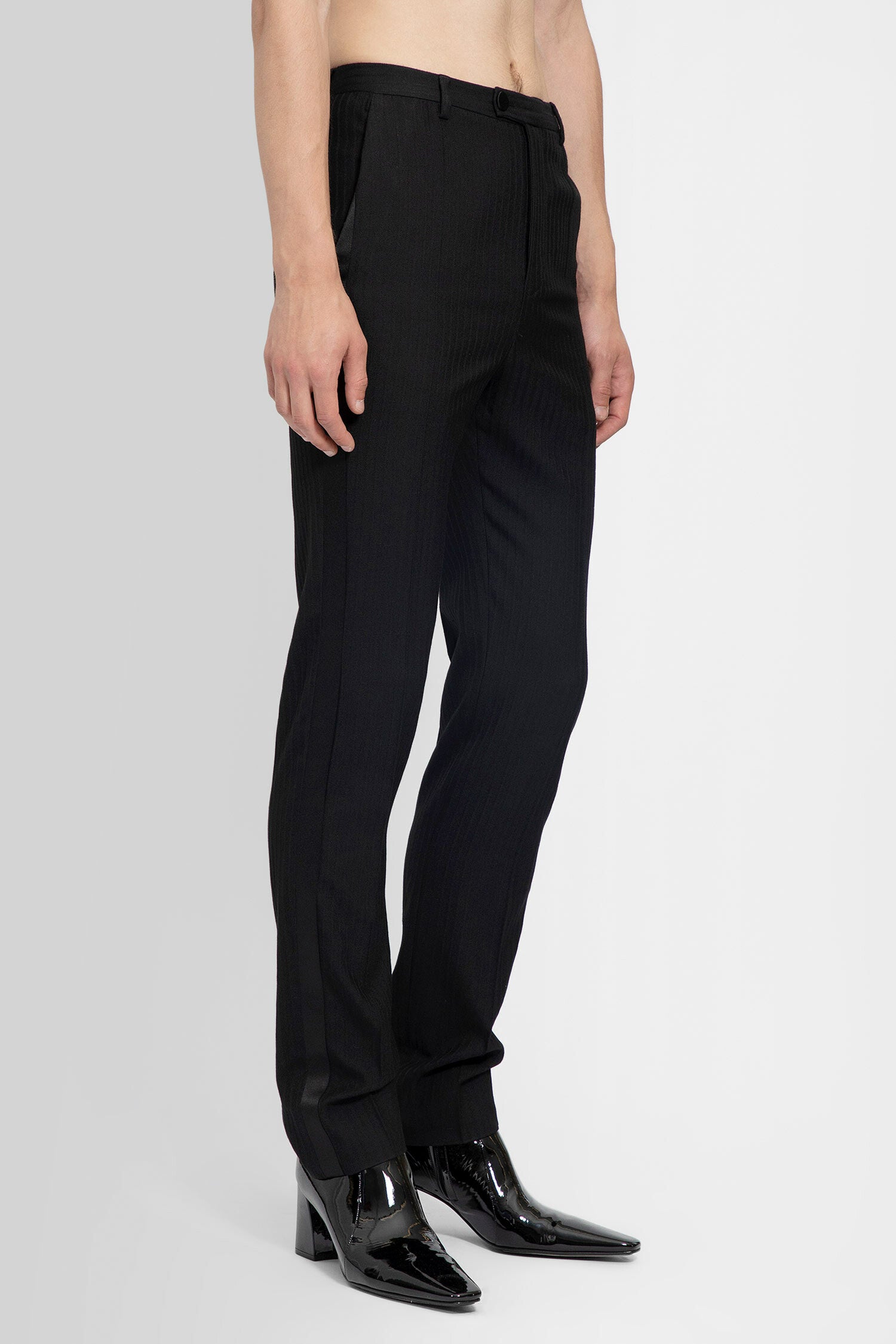 SAINT LAURENT MAN BLACK TROUSERS