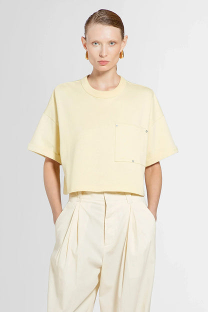 Antonioli BOTTEGA VENETA WOMAN YELLOW T-SHIRTS & TANK TOPS