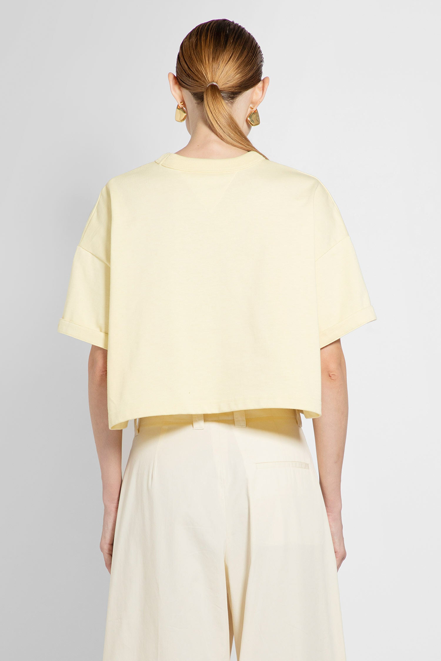 BOTTEGA VENETA WOMAN YELLOW T-SHIRTS