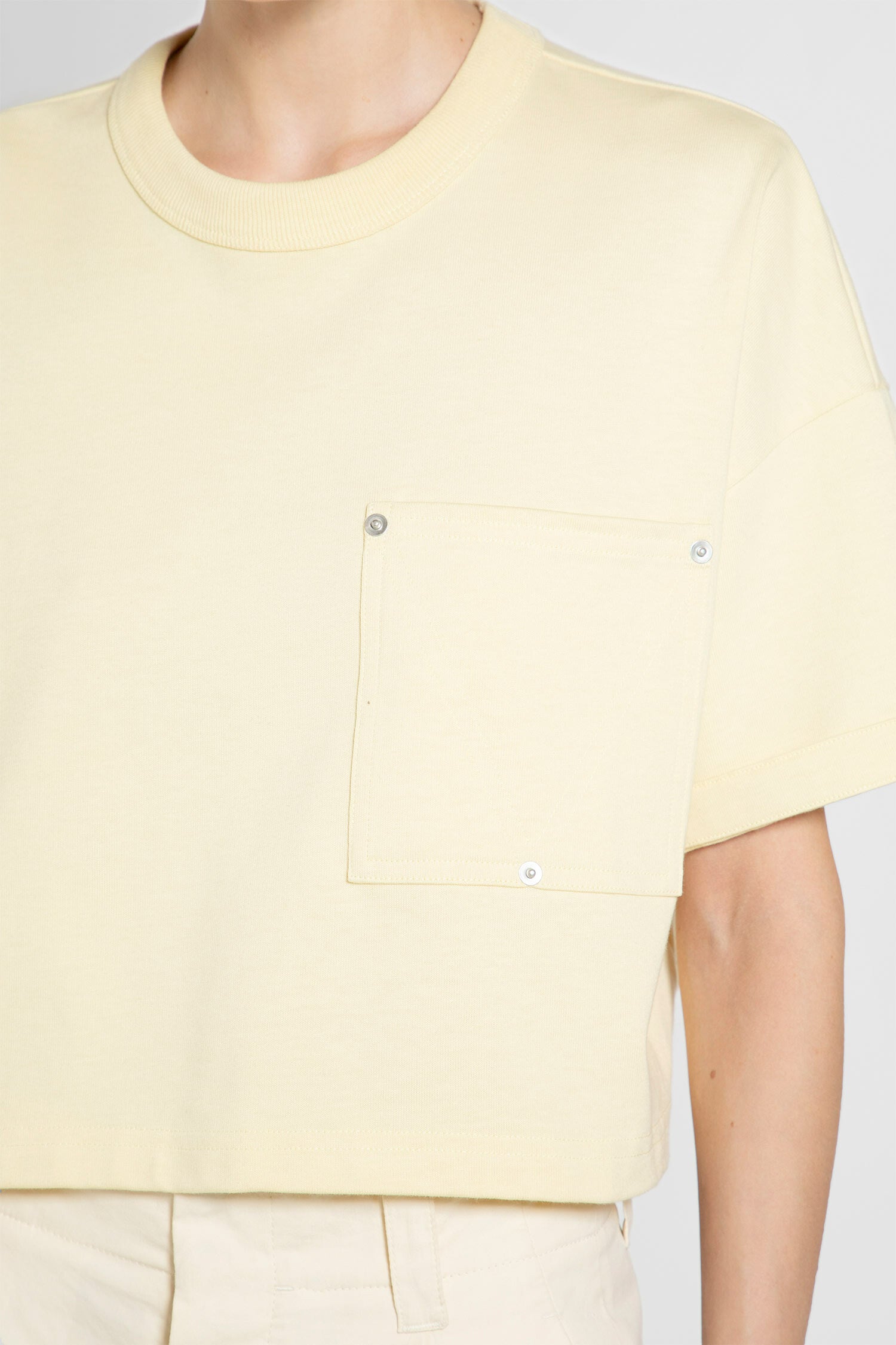 BOTTEGA VENETA WOMAN YELLOW T-SHIRTS