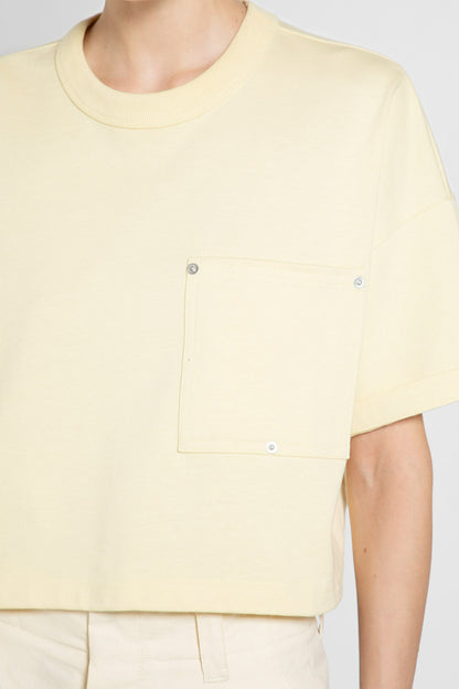 BOTTEGA VENETA WOMAN YELLOW T-SHIRTS & TANK TOPS