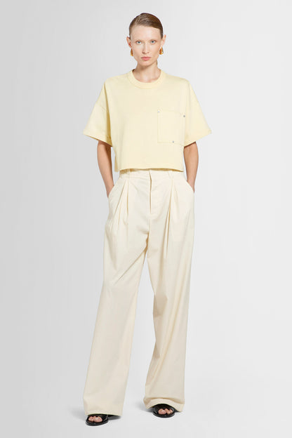 BOTTEGA VENETA WOMAN YELLOW T-SHIRTS & TANK TOPS