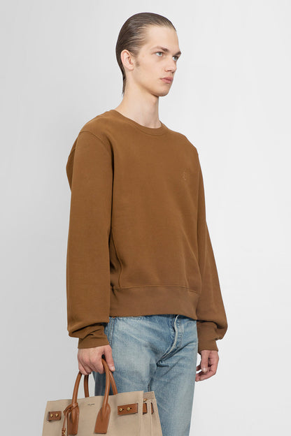 SAINT LAURENT MAN BROWN SWEATSHIRTS