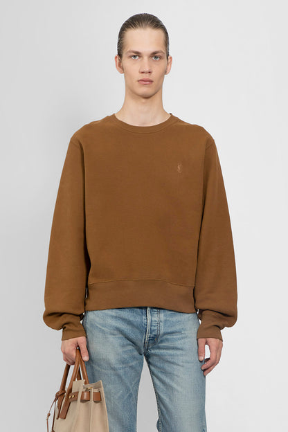 SAINT LAURENT MAN BROWN SWEATSHIRTS