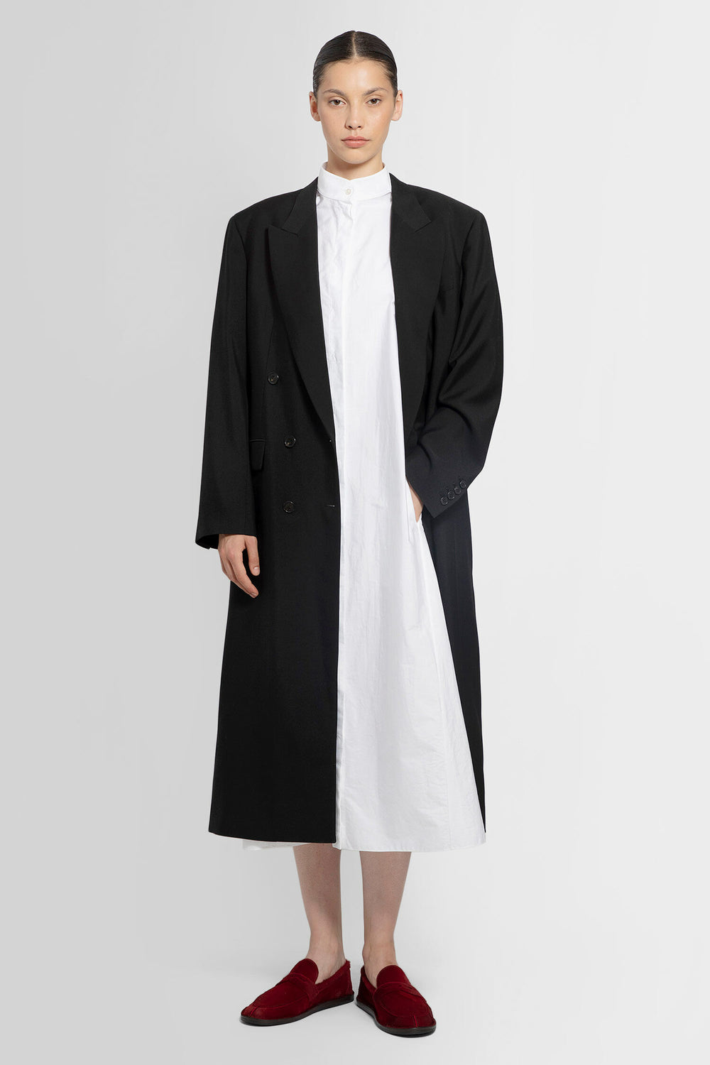 THE ROW WOMAN BLACK COATS