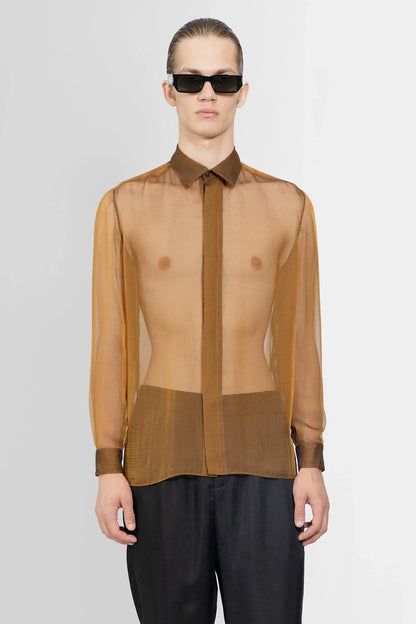 Antonioli SAINT LAURENT MAN BROWN SHIRTS