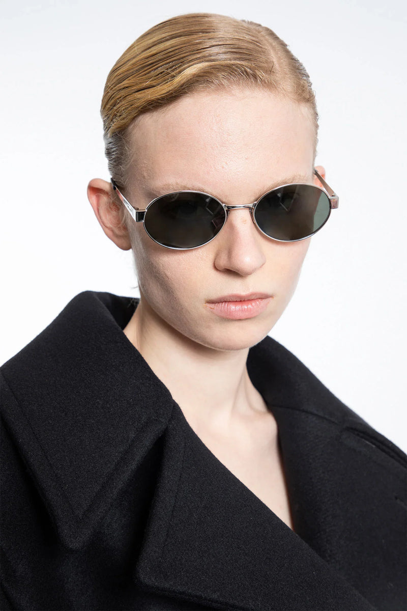 SAINT LAURENT WOMAN SILVER EYEWEAR - Antonioli.eu
